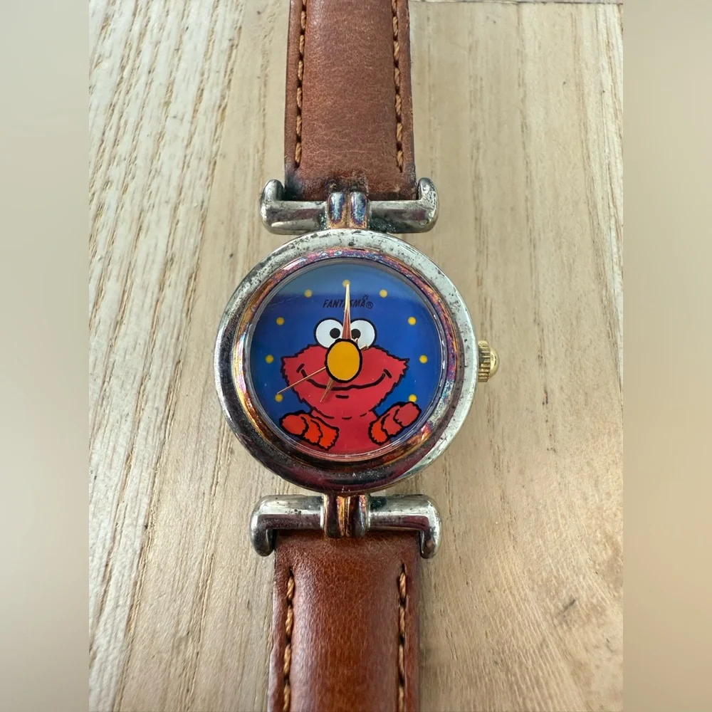 Vintage Fantasma Jim Henson Sesame Street Elmo watch NEW BATTERY